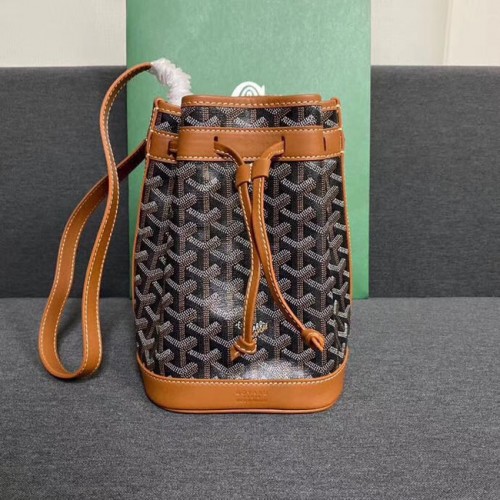 Goyard petit flot bolso con cordón G6959 negro y marrón