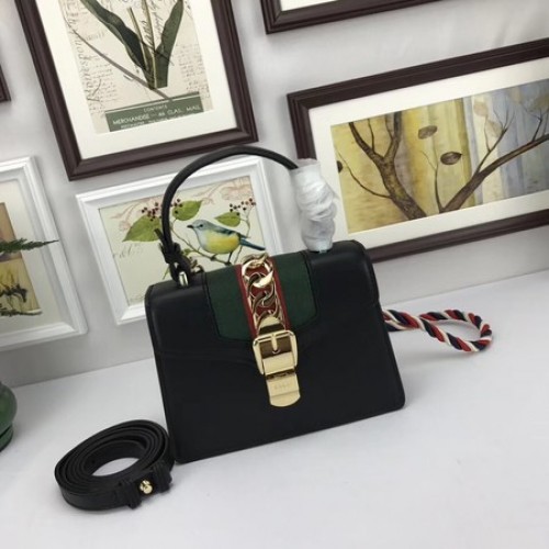 Gucci Sylvie Espuma mini Bolsa 470270 Negro Gucci Sylvie Espuma mini Bolsa 470270 Negro