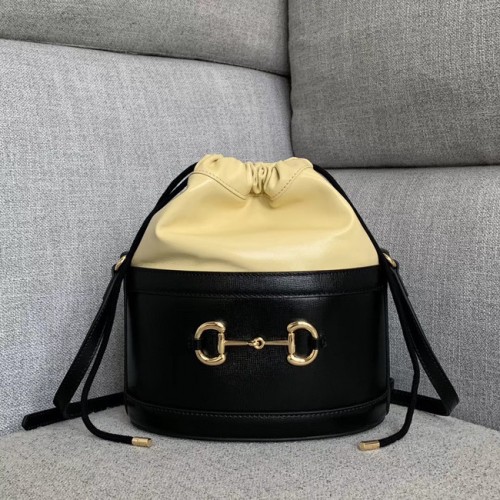 Gucci 1955 Horsebit bolso bombonera 602118 negro y crema