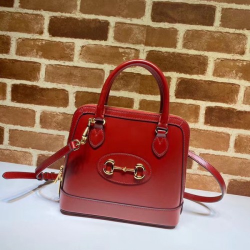 Gucci 1955 Horsebit bolso pequeño con asa superior 621220 rojo