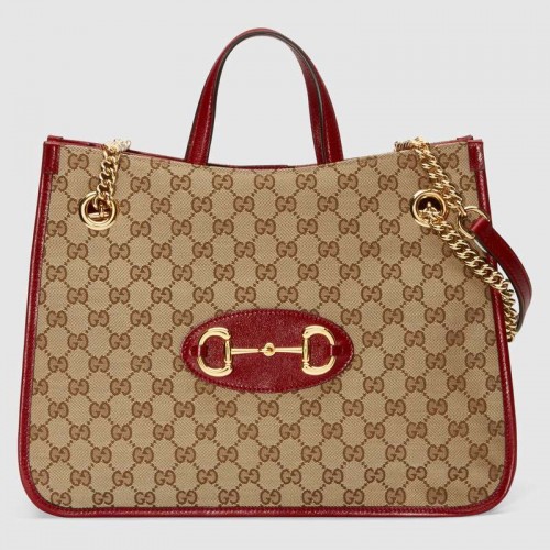 Gucci 1955 bolso tote Horsebit 621144 rojo