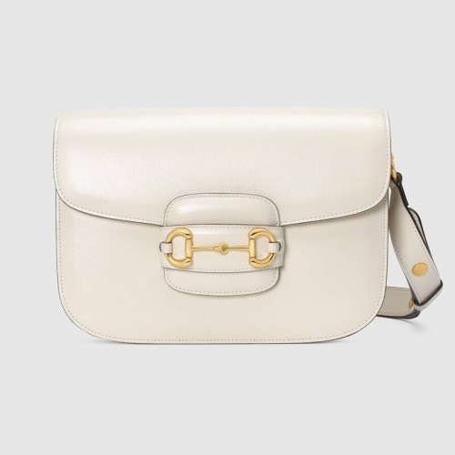 Gucci 1955 bandolera de cuero 602204 blanco