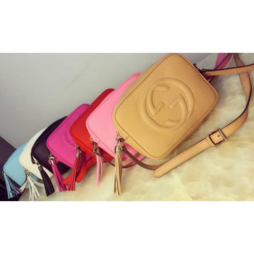 Gucci 308364 Soho Bolso disco de piel de becerro