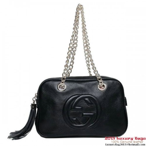 Gucci 308983 A7M0G 1000 Soho Bolso de hombro Negro