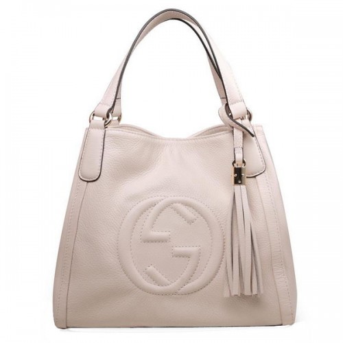 Gucci 336751 Bolso de hombro de cuero blanco Soho