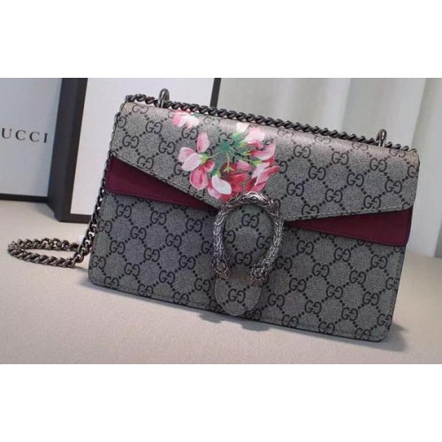 Gucci 400249 Rose Dionysus GG Bolso de hombro de lona suprema