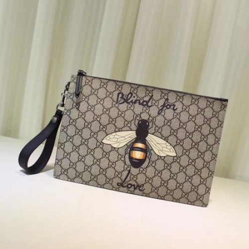 Gucci Angry Cat Print GG Supreme Estuche 473904 Abeja