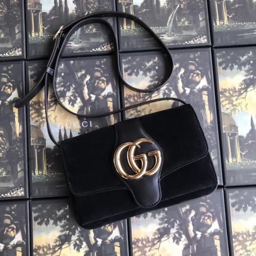Gucci Arli bolso de hombro pequeño 550129 ante negro