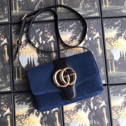 Gucci Arli bandolera pequeña 550129 ante azul