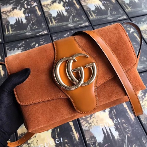 Gucci Arli bolso de hombro pequeño 550129 ante marrón