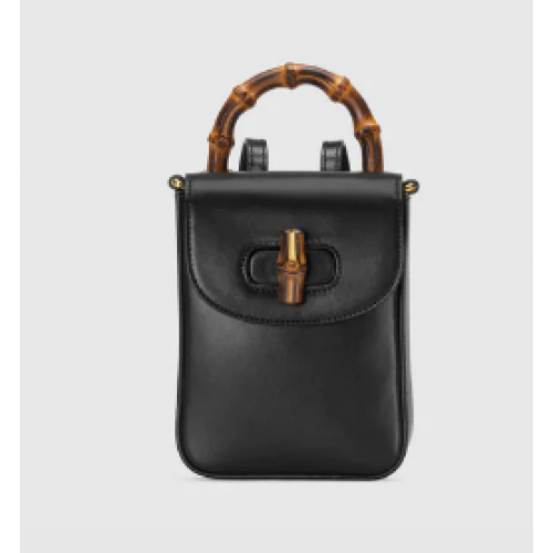 Gucci Bamboo mini bolso de mano 702106 negro