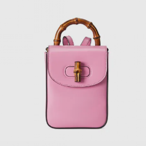Gucci Bamboo mini bolso de mano 702106 rosa