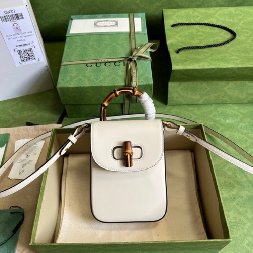 Gucci Bamboo mini bolso 702106 blanco