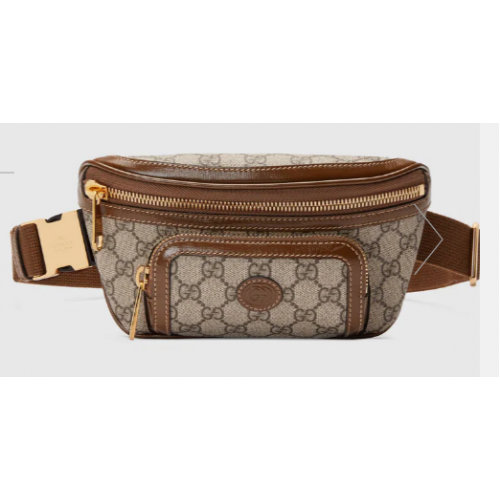 Gucci Riñonera con G entrelazada 682933 Marrón