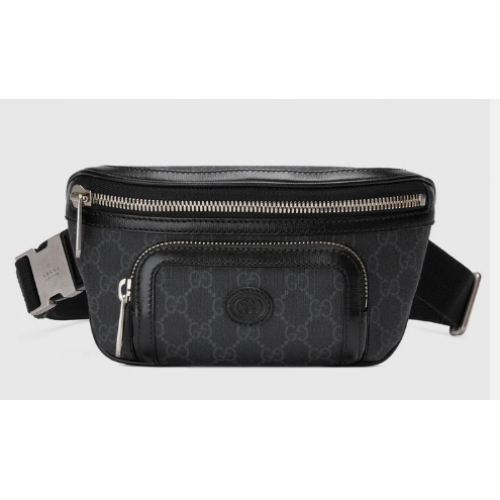 Gucci Riñonera con G entrelazada 682933 negro