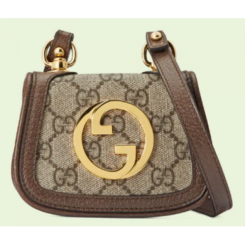 Gucci Blondie tarjetero cartera GG Supreme lona 698635 marrón