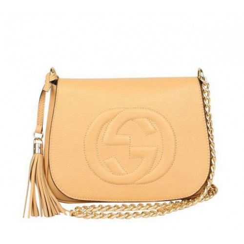 Gucci Broadway Piel De Becerro Estuche Rígido Embrague 323191 Beige
