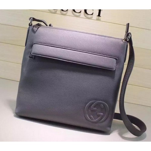 Bolso bandolera de piel de becerro GucciS 322059 gris
