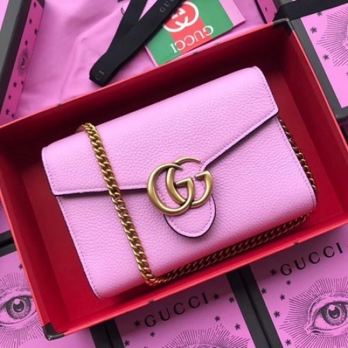 Gucci Bolso De Hombro De Piel De Becerro 401232 Rosa