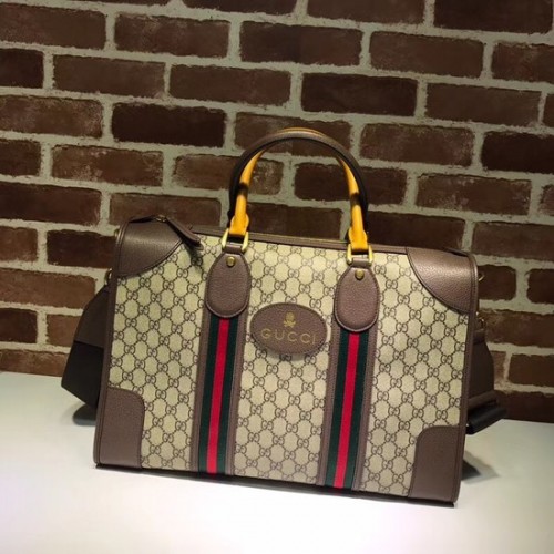 Gucci Courrier suave GG Supreme bolso de lona 459311 marrón