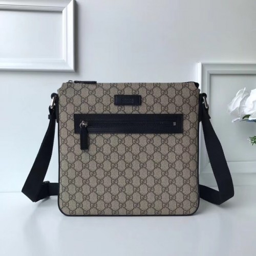 Gucci Courrier suave GG Supreme mensajero 406408 negro
