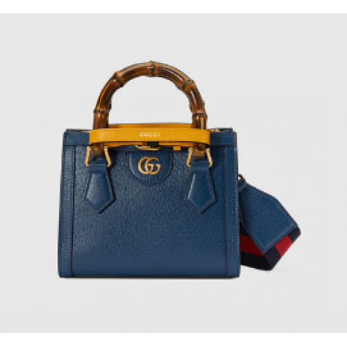 Gucci Diana mini bolso de mano 702732 Azul real