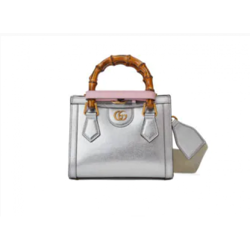 Mini bolso tote Gucci Diana 702732 Plata