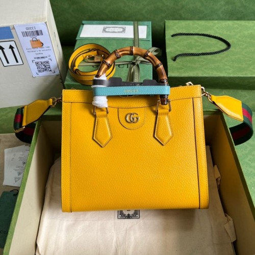 Bolso tote pequeño Gucci Diana 702721 amarillo