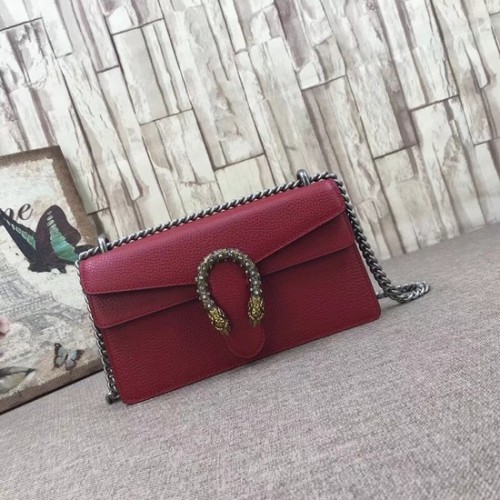 Gucci Dionysus Blooms Bolso de hombro de cuero 499623 rojo