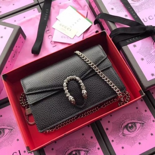Gucci Dionysus Bolso de hombro de piel de becerro 476430 Negro