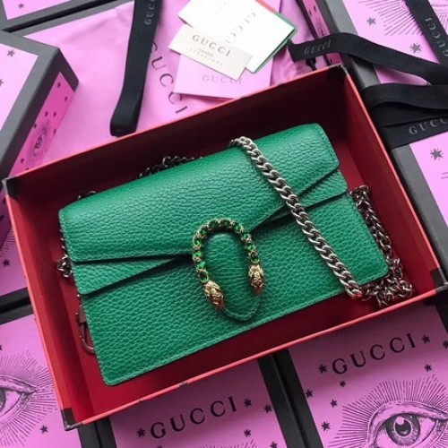 Gucci Dionysus Bolso de hombro de piel de becerro 476430 Verde
