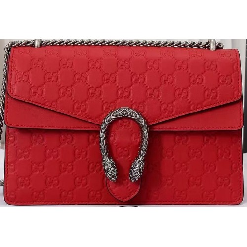 Gucci Dionysus GG Bolso de hombro de cuero original 400249C Rojo