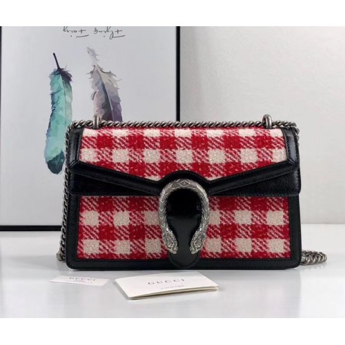 Bolso de hombro Gucci Dionysus GG Original de tweed AS400249 rojo