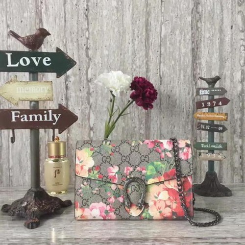 Gucci Dionysus GG Supreme Canvas Shoulder Bag 409340 Marrón