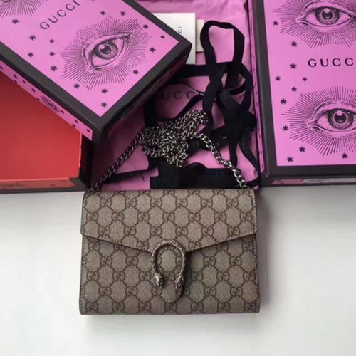 Gucci Dionysus GG Supreme Bolso de hombro 401231 Albaricoque y rojo