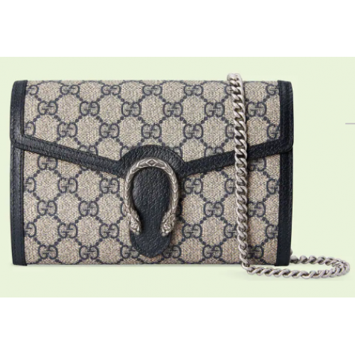 Gucci Dionysus GG billetera con cadena 401231 azul
