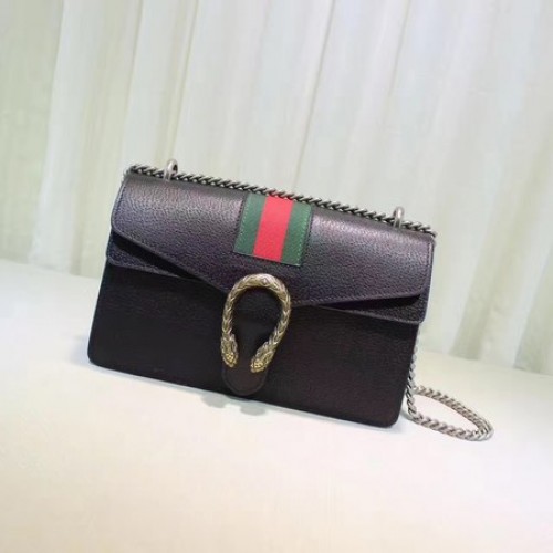 Gucci Dionysus Bolso De Hombro De Cuero 400249 Negro