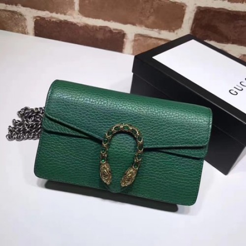 Gucci Dionysus Cuero Super mini Bolso 476432 Verde