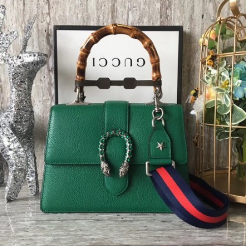 Bolso Gucci Dionysus De Cuero Con Asa Superior 448075 Verde