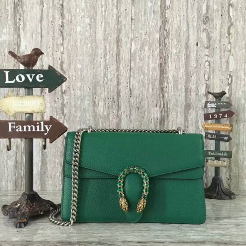 Gucci Dionysus Lichee Pattern Bolso de hombro mediano 400249 Verde