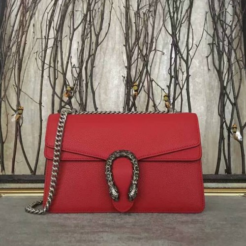 Gucci Dionysus Lichee Pattern Bolso de hombro mediano 400249 Rojo