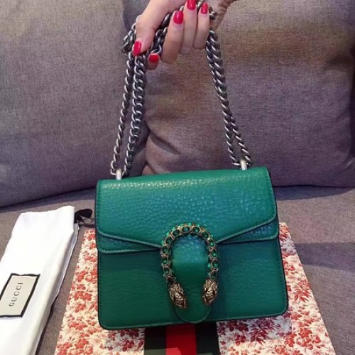 Gucci Dionysus Lichee Patrón Mini Bolso De Hombro 421970 Verde