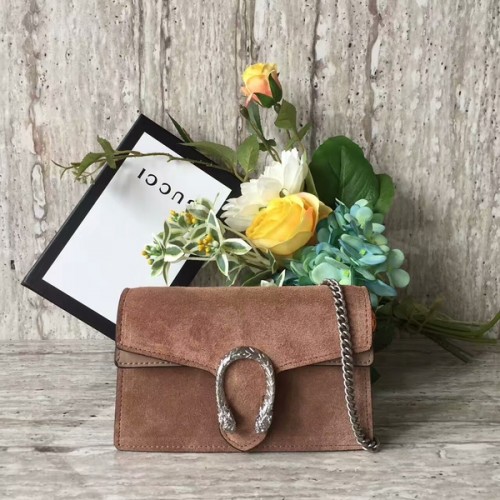 Gucci Dionysus Suede Leather Mini Bolso De Hombro 476432C Camello