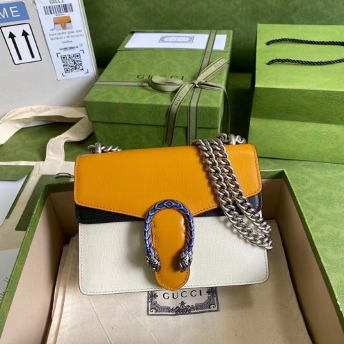 Minibolso Gucci Dionysus 421970 Naranja quemado y blanco