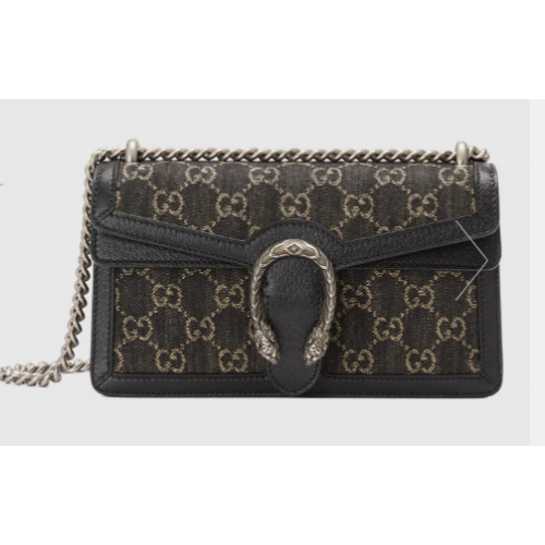 Gucci Dionysus pequeño bolso de hombro GG 499623 Negro