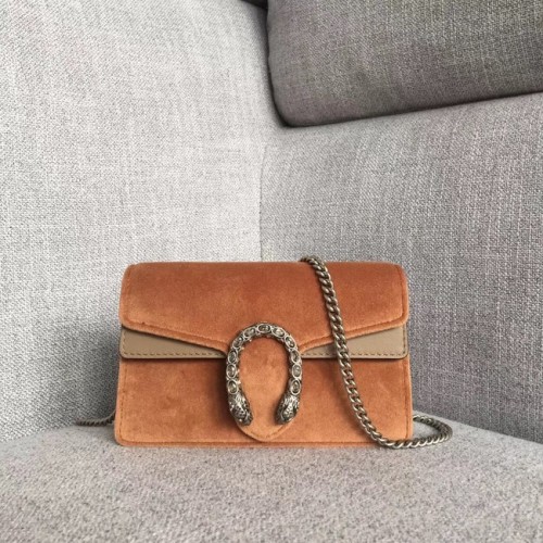 Gucci Dionysus terciopelo super mini bolso 476432 Taupe
