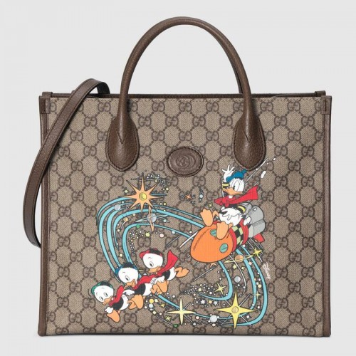 Gucci Disney x Gucci Donald Duck bolso tote 648134 marrón