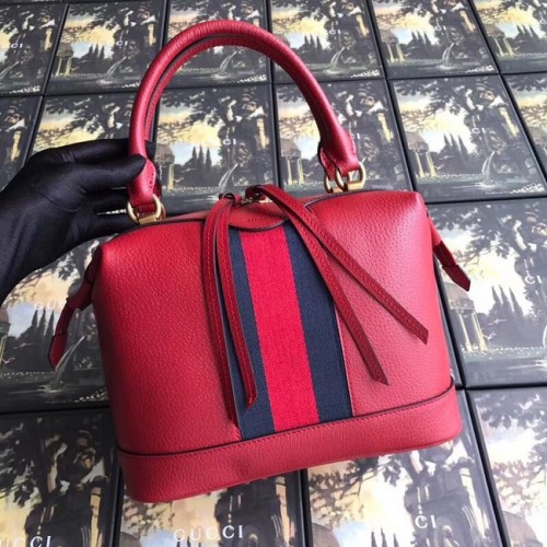 Bolso tote Gucci GG de piel de becerro de primera calidad 523433 rojo