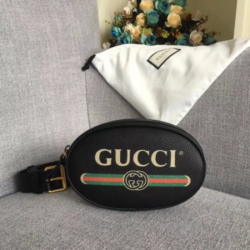 Gucci GG Calfskin Leather belt bag 476434 negro