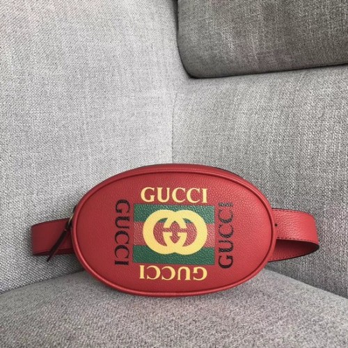 Gucci GG Calfskin Leather belt bag 476434 rojo